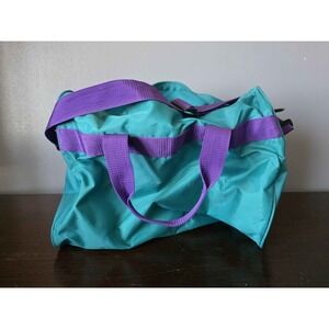 Vintage Dunlop Sports Gym Duffle Bag Teal & Purple